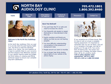 Tablet Screenshot of northbayaudiology.ca